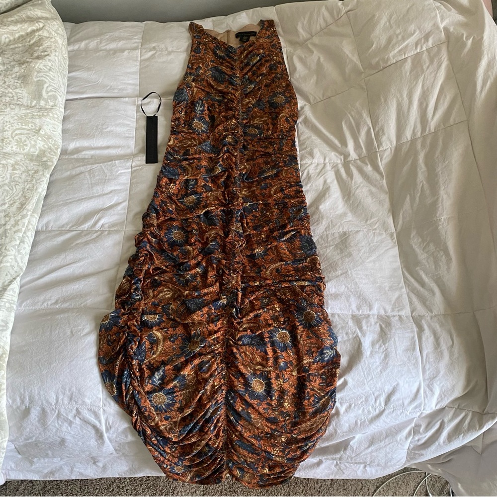 House of Harlow 1960 midi ruched dress brand new